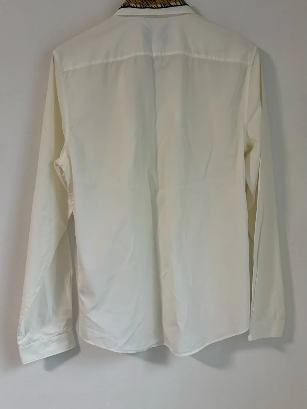 Gucci Men’s Button-Down Shirt with Embroidered Tiger Collar
